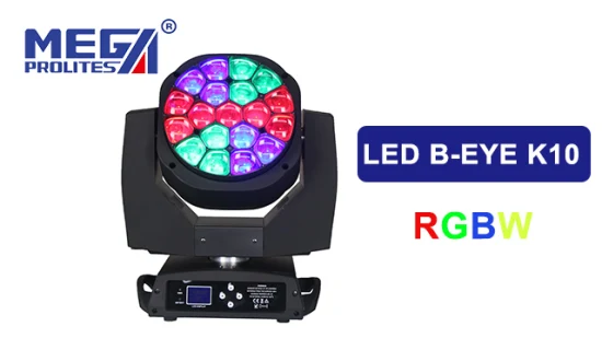 19 X 15W RGBW LED ビーアイ ズーム ウォッシュ ムービング ヘッド ステージ DJ ライト